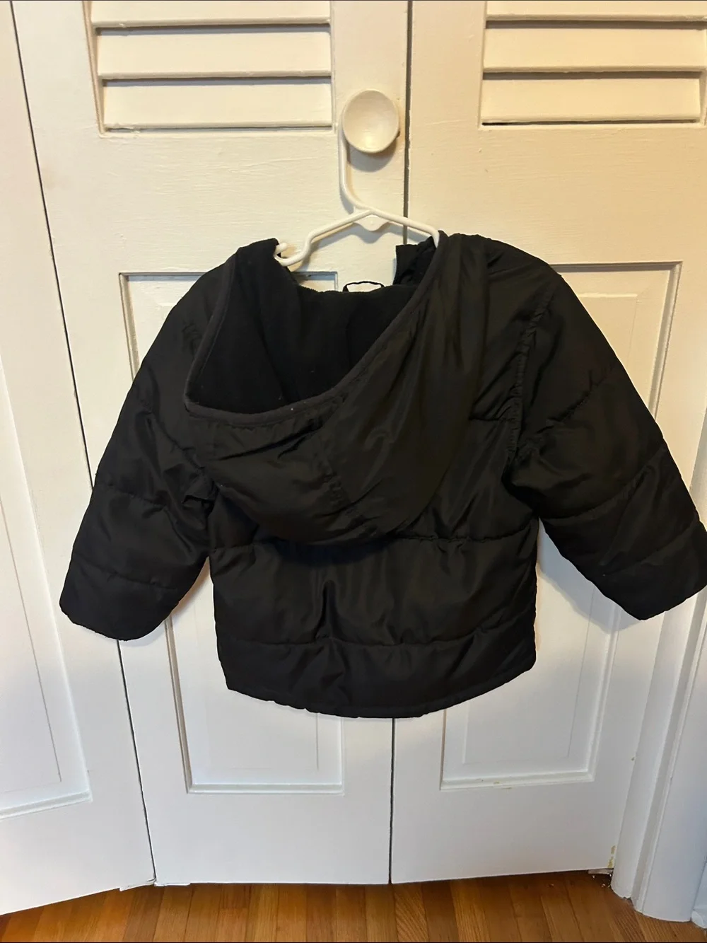 Old Navy Kids Black Hooded Puffer Coat